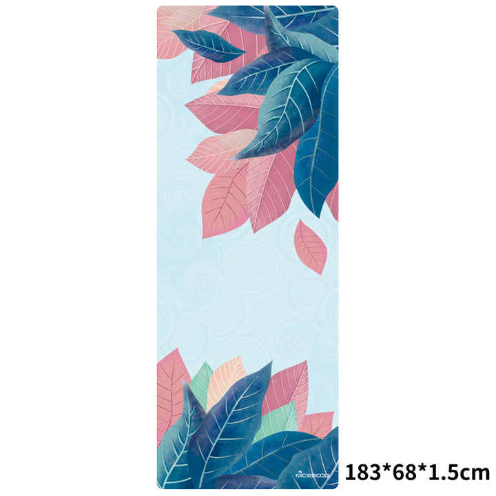 Olivenorma Suede Rubber Thin And Convenient Yoga Towel Mat  - Leaf(183*68*0.15cm) - image 12