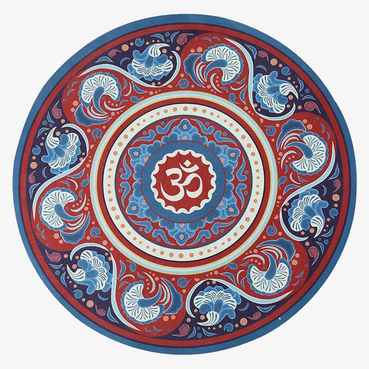Olivenorma 60cm Small Round Non-Slip Yoga Mat - Auspicious Clouds - image 3