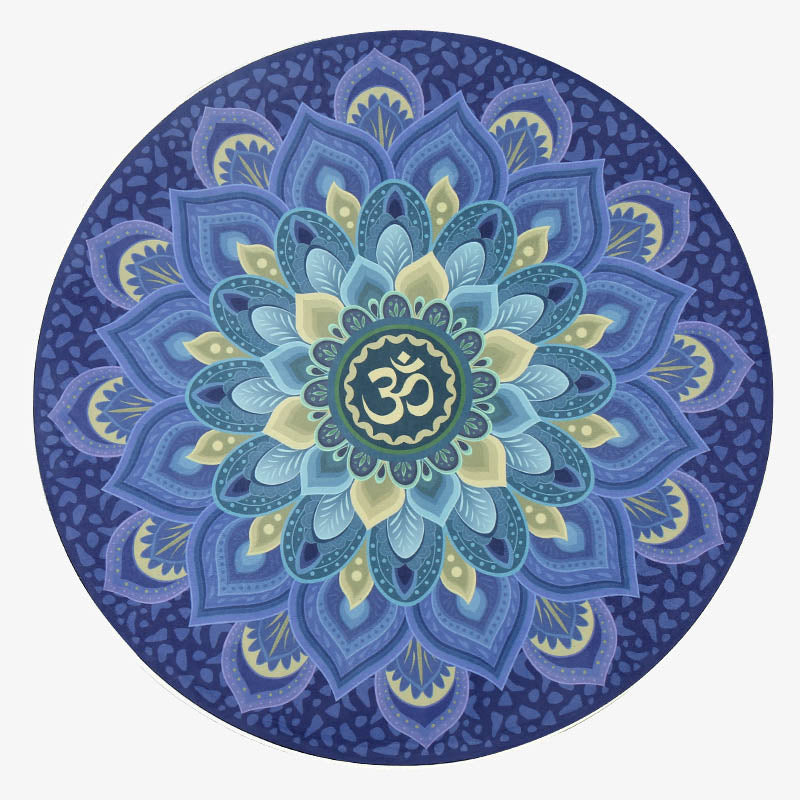 Olivenorma 60cm Small Round Non-Slip Yoga Mat - Dream Lotus - image 2