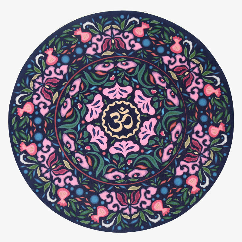 Olivenorma 60cm Small Round Non-Slip Yoga Mat - Butterfly Love - image 4