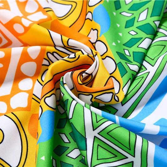 Olivenorma Polygonal Print Tassel Round Blanket Yoga Mat - image 10