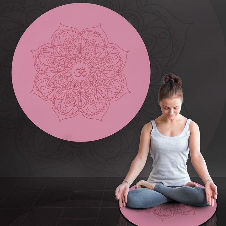 Olivenorma 60cm Meditation Om Lotus Symbol Yoga Mat - Pink - image 1