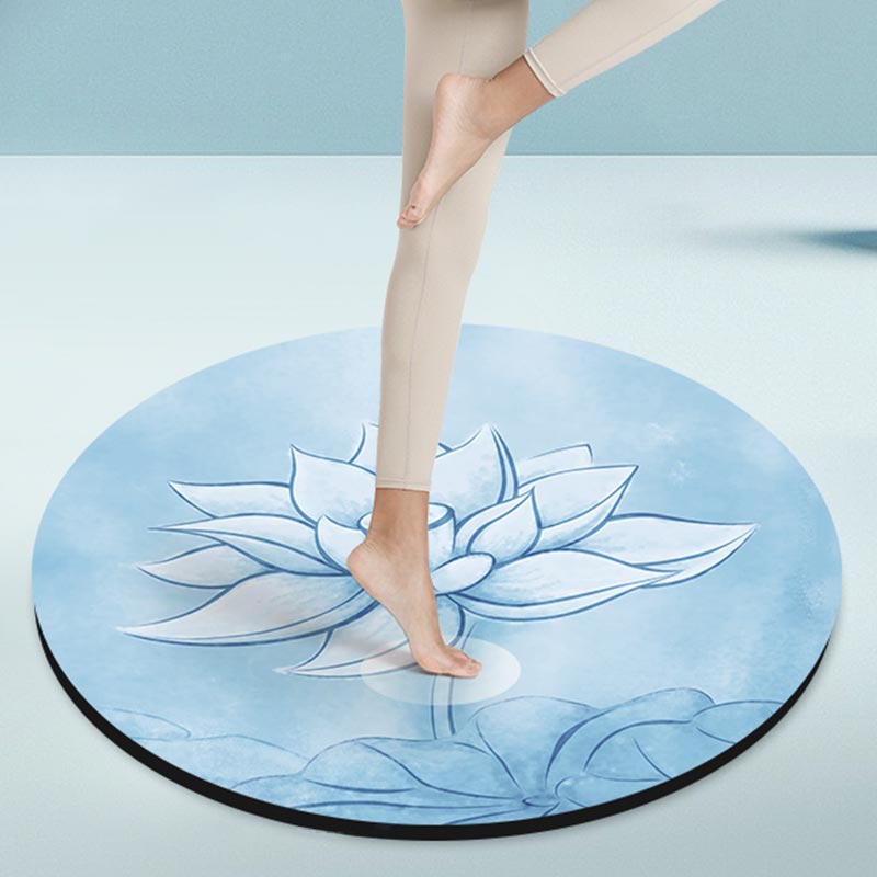 Olivenorma "Om Sea of Flowers" Round 60cm Meditation Yoga Mat - image 5
