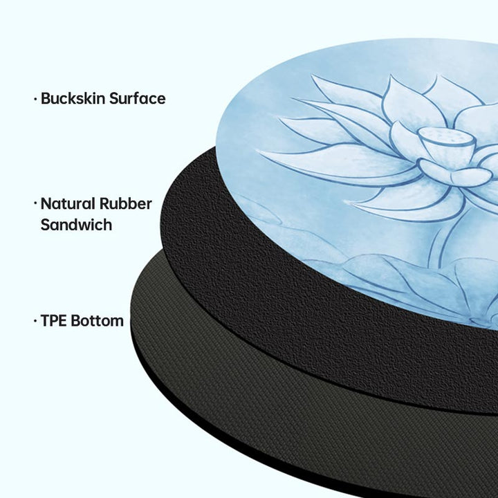 Olivenorma "Om Sea of Flowers" Round 60cm Meditation Yoga Mat - image 8
