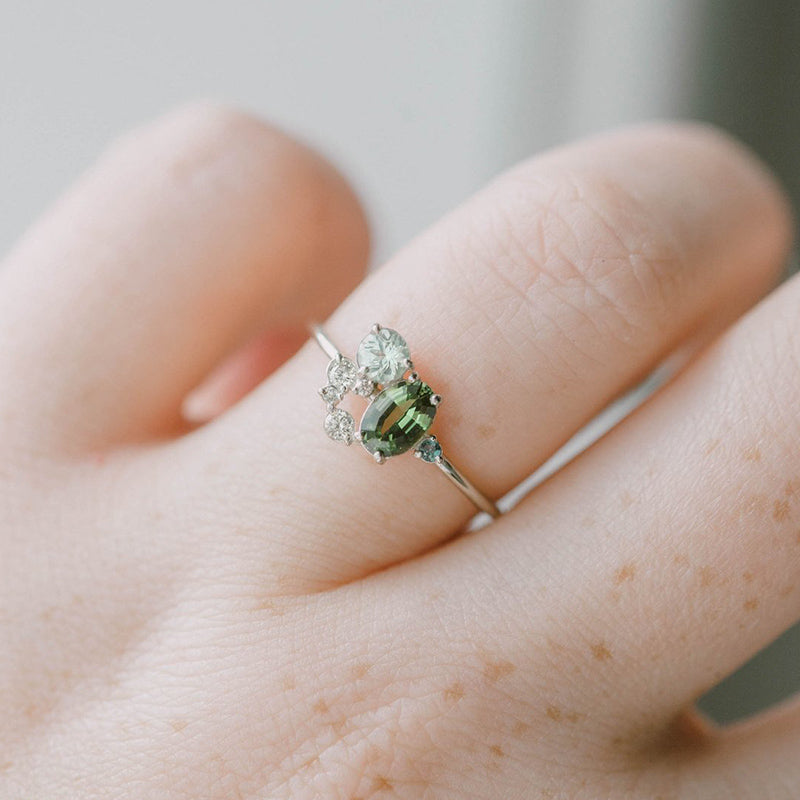 Olivenorma "The Morning Sun" - Natural Peridot with Zircon Ring - Silver - 10 - image 1