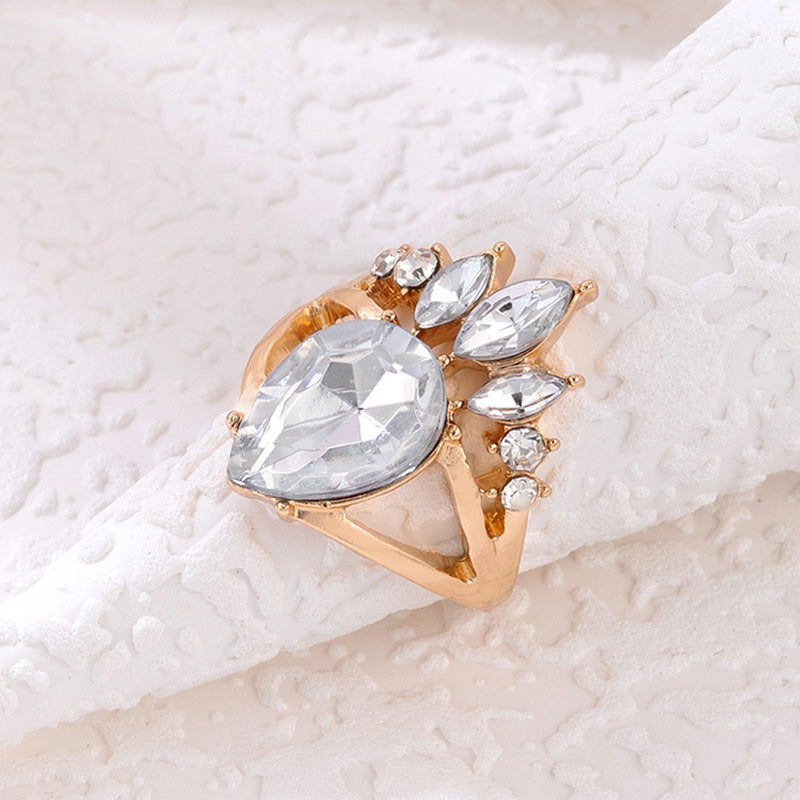 Olivenorma "Natural Beauty" - Elegant Crown Set Zirconia Premium Ring - image 4