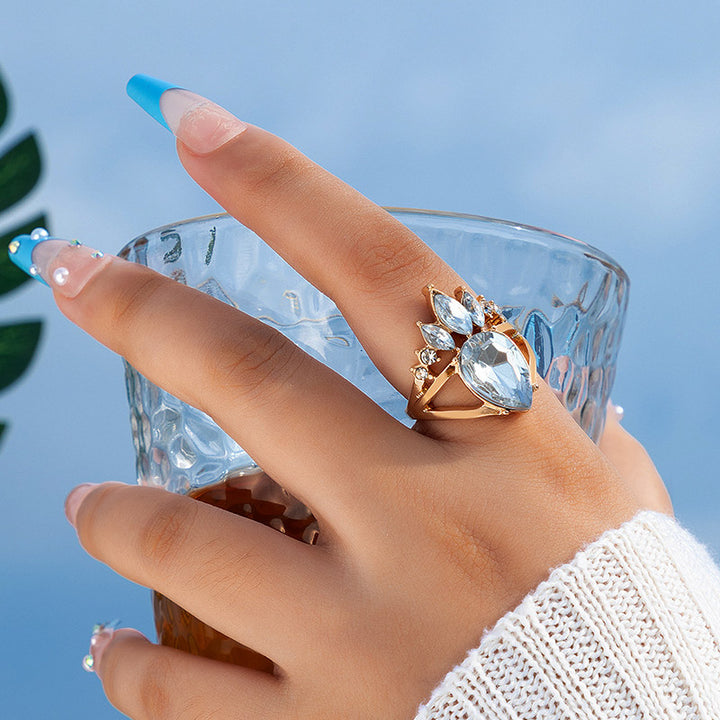 Olivenorma "Natural Beauty" - Elegant Crown Set Zirconia Premium Ring - image 2