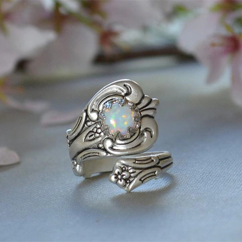 Olivenorma White Opal Adjustable Ring - Opal - image 0