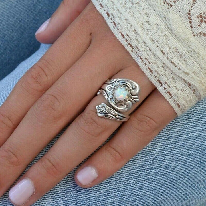 Olivenorma White Opal Adjustable Ring - image 1