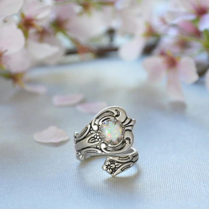 Olivenorma White Opal Adjustable Ring - image 4