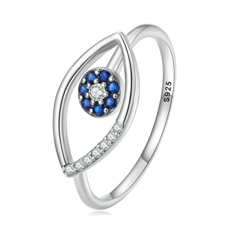 Olivenorma Sterling Silver S925 Evil Eye Adjustable Ring - image 6