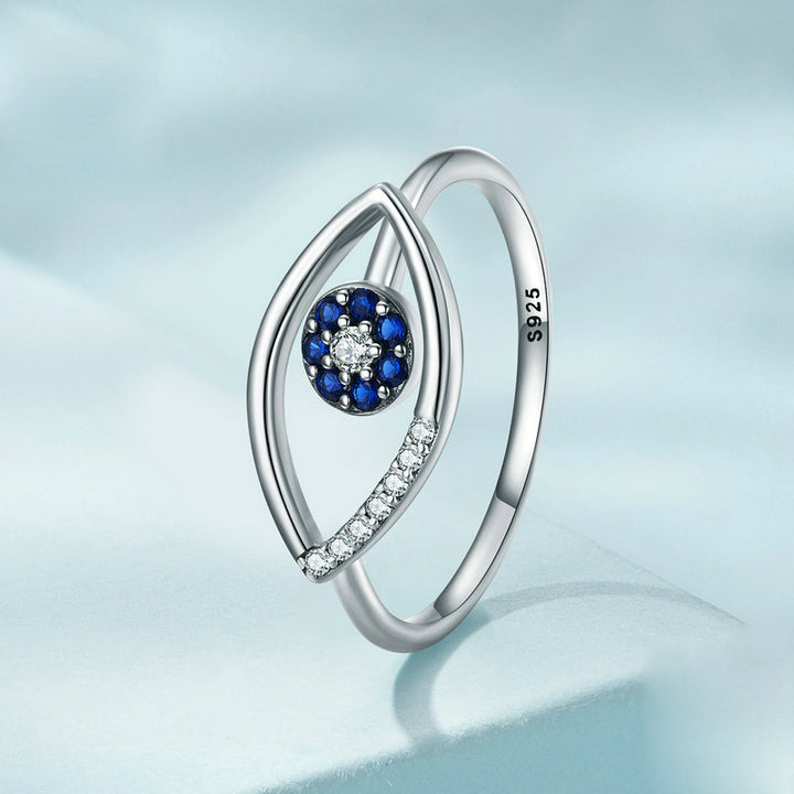 Olivenorma Sterling Silver S925 Evil Eye Adjustable Ring - image 5