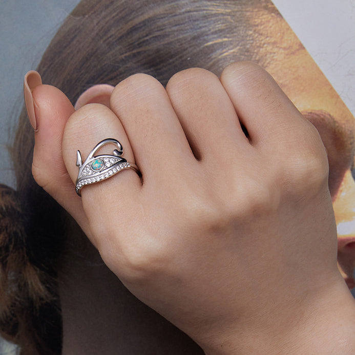 Olivenorma Sterling Silver S925 Eye Of Horus Ring - image 2