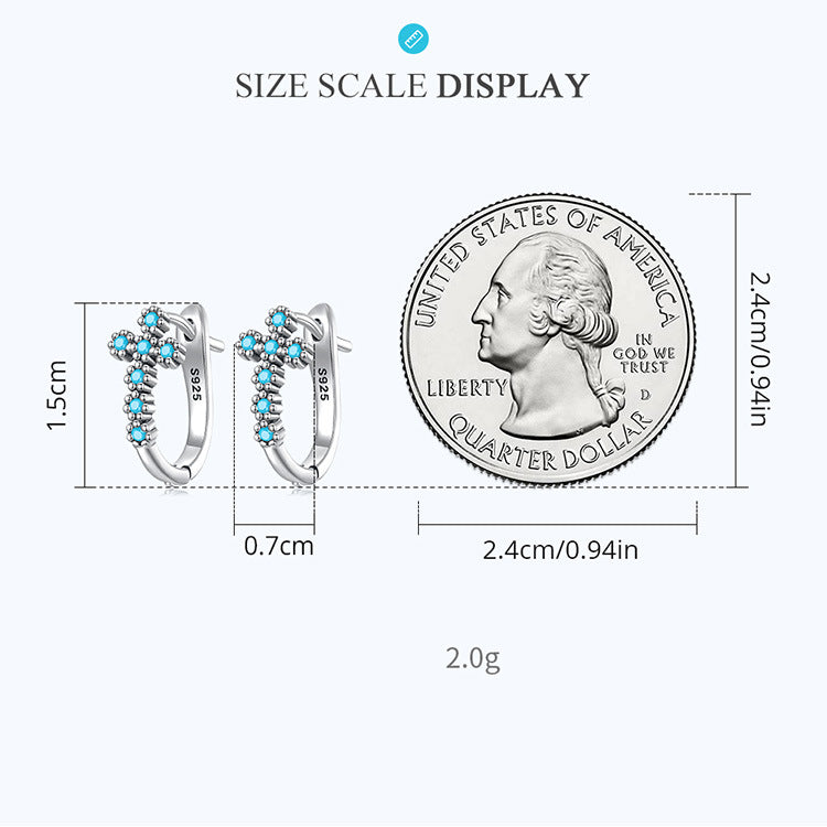 Olivenorma Sterling Silver S925 Turquoise Earrings - image 3