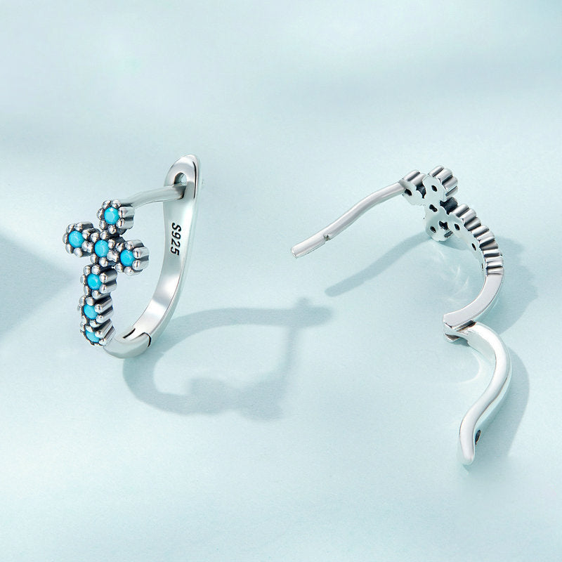 Olivenorma Sterling Silver S925 Turquoise Earrings - image 2