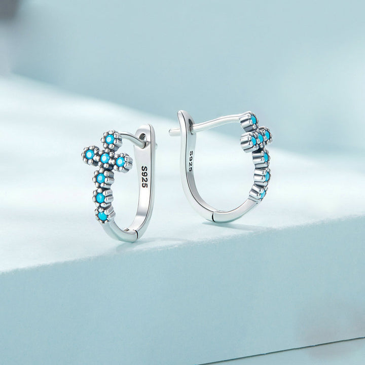 Olivenorma Sterling Silver S925 Turquoise Earrings - Turquoise - image 0