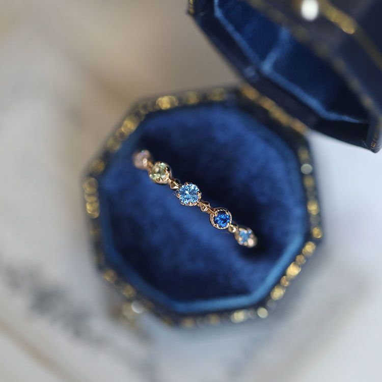 Olivenorma "Summer Lake" Blue Topaz Adjustable Ring - image 2