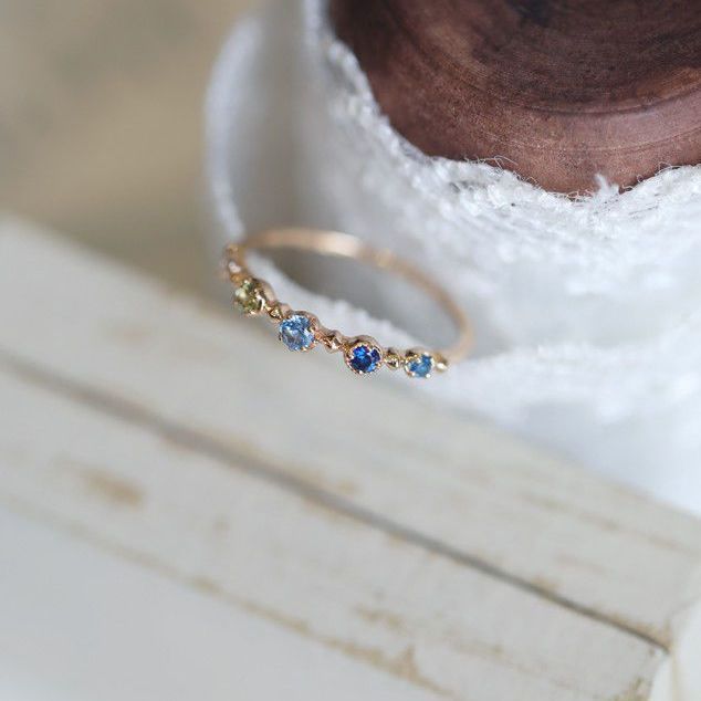 Olivenorma "Summer Lake" Blue Topaz Adjustable Ring - image 3
