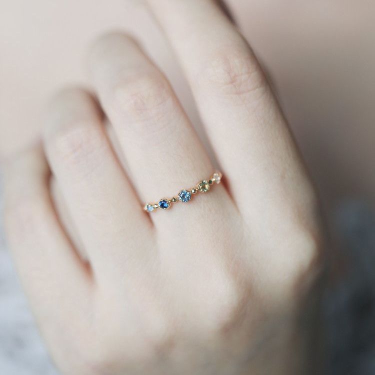 Olivenorma "Summer Lake" Blue Topaz Adjustable Ring - image 1