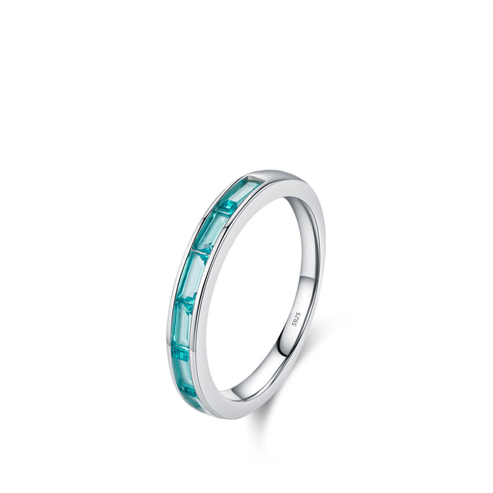 Olivenorma S925 Sterling Silver Paraiba Tourmaline Sunflower Ring - image 9