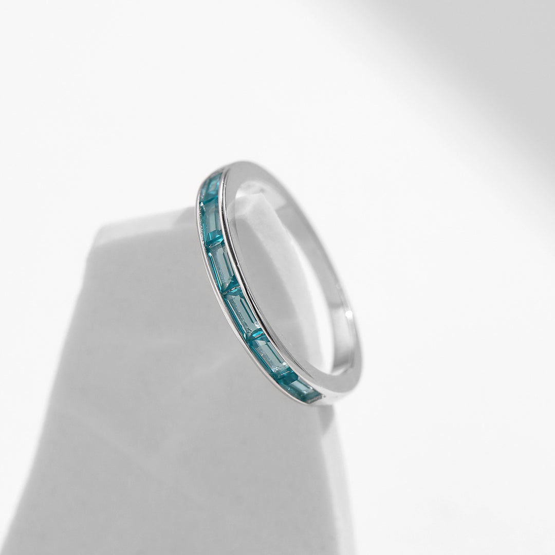 Olivenorma S925 Sterling Silver Paraiba Tourmaline Sunflower Ring - image 7
