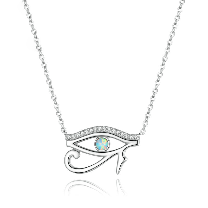 Olivenorma Eye Of Horus Opal Sterling Silver S925 Necklace - image 9