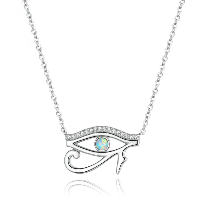 Olivenorma Eye Of Horus Opal Sterling Silver S925 Necklace - image 9