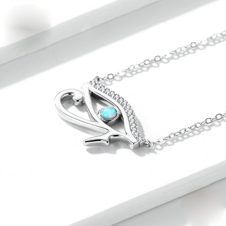 Olivenorma Eye Of Horus Opal Sterling Silver S925 Necklace - image 6