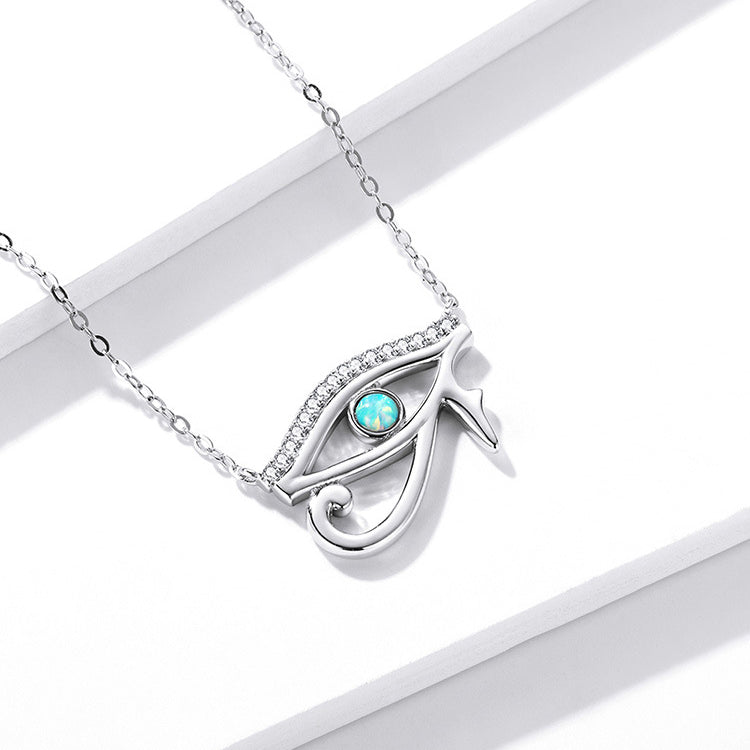 Olivenorma Eye Of Horus Opal Sterling Silver S925 Necklace - image 7
