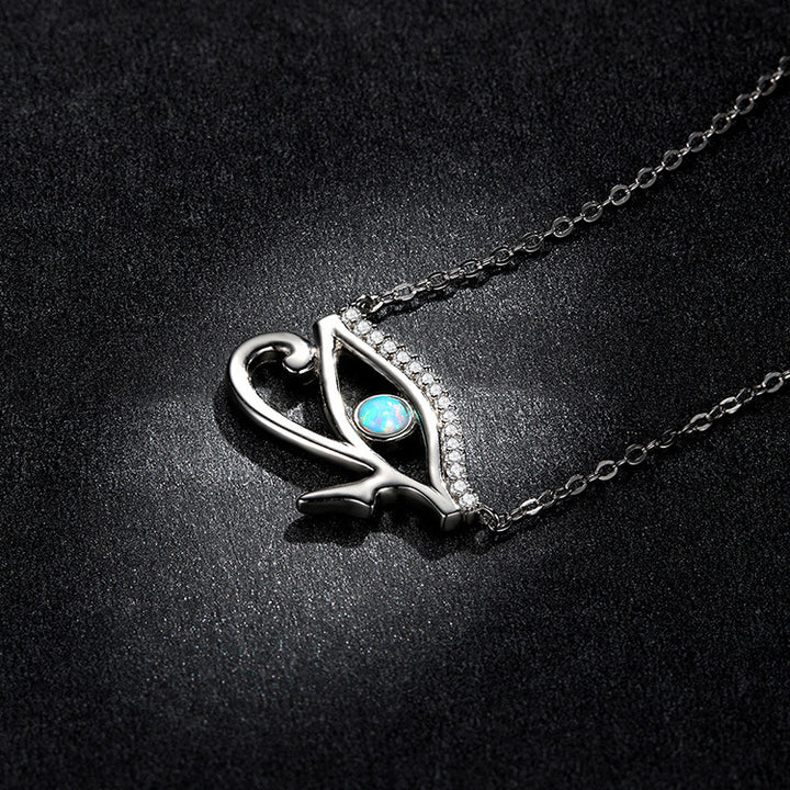 Olivenorma Eye Of Horus Opal Sterling Silver S925 Necklace - image 5