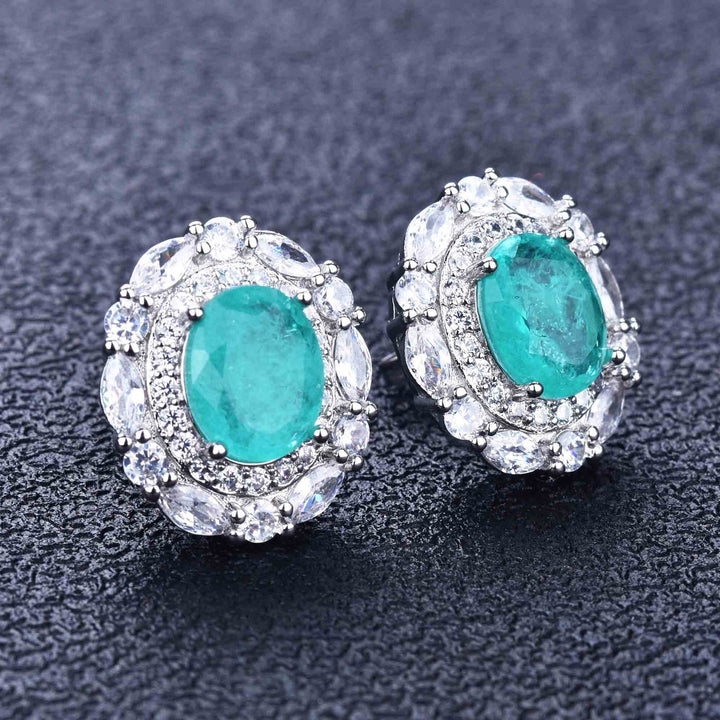 Olivenorma Flowers Paraiba Tourmaline Jewelry Set - image 9