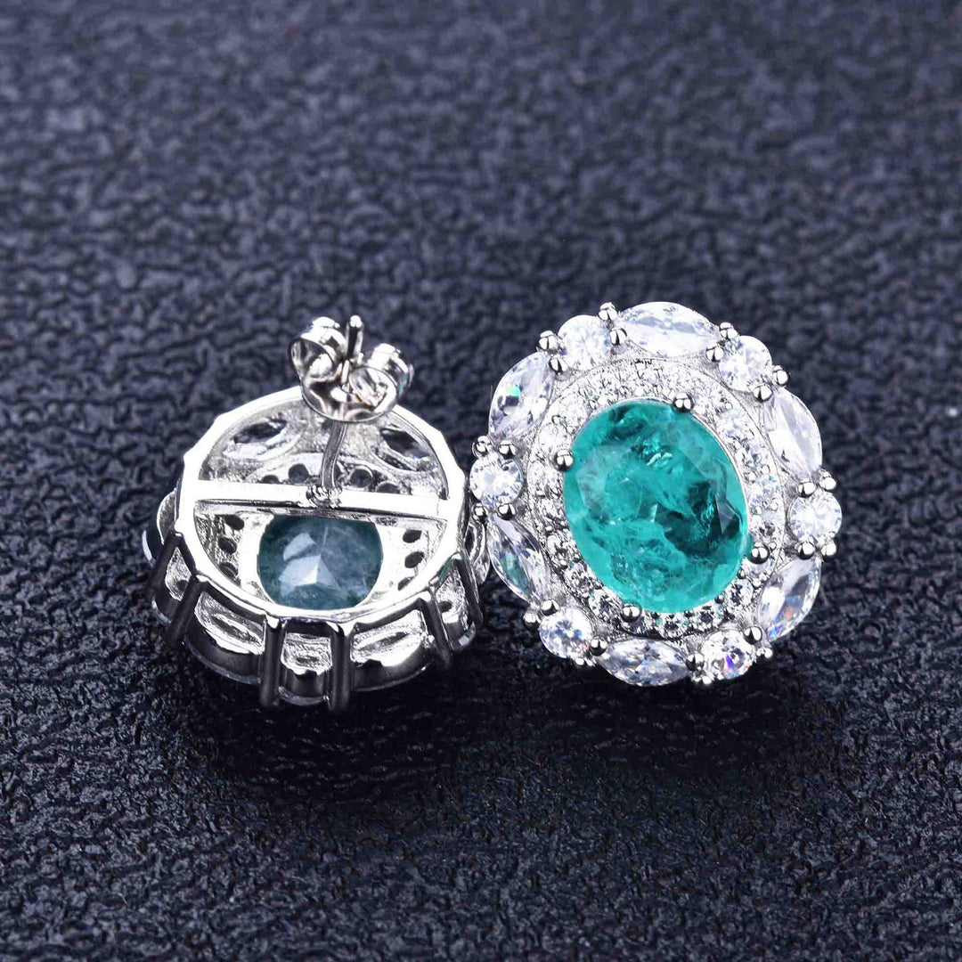 Olivenorma Flowers Paraiba Tourmaline Jewelry Set - image 10