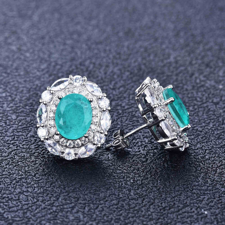 Olivenorma Flowers Paraiba Tourmaline Jewelry Set - image 8