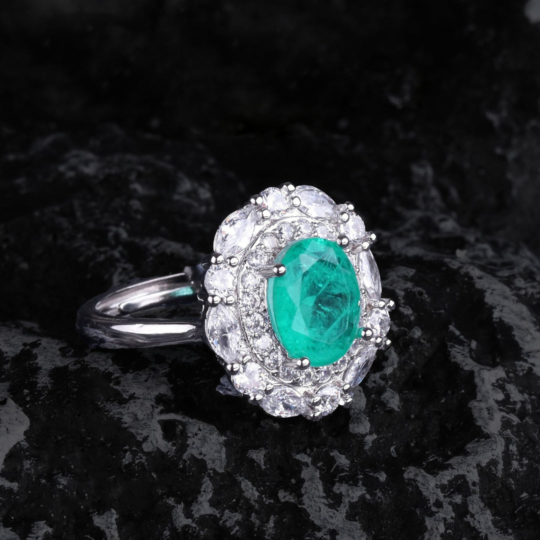 Olivenorma Flowers Paraiba Tourmaline Jewelry Set - image 6