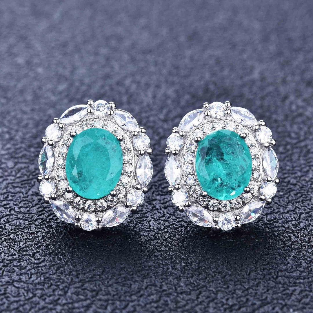 Olivenorma Flowers Paraiba Tourmaline Jewelry Set - image 11