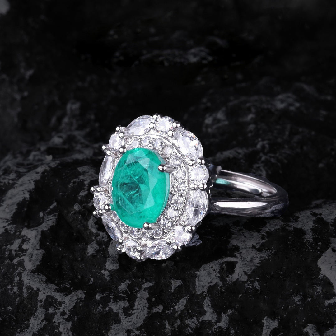 Olivenorma Flowers Paraiba Tourmaline Jewelry Set - image 5