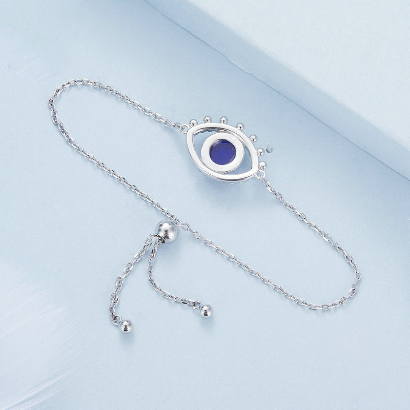 Olivenorma S925 Sterling Silver Evil Eye White Zircon Bracelet - image 4