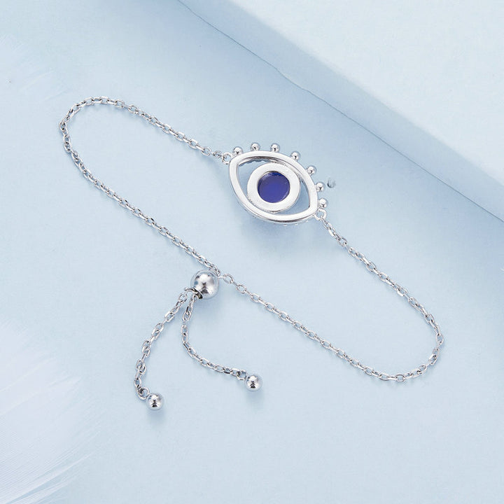 Olivenorma S925 Sterling Silver Evil Eye White Zircon Bracelet - image 4