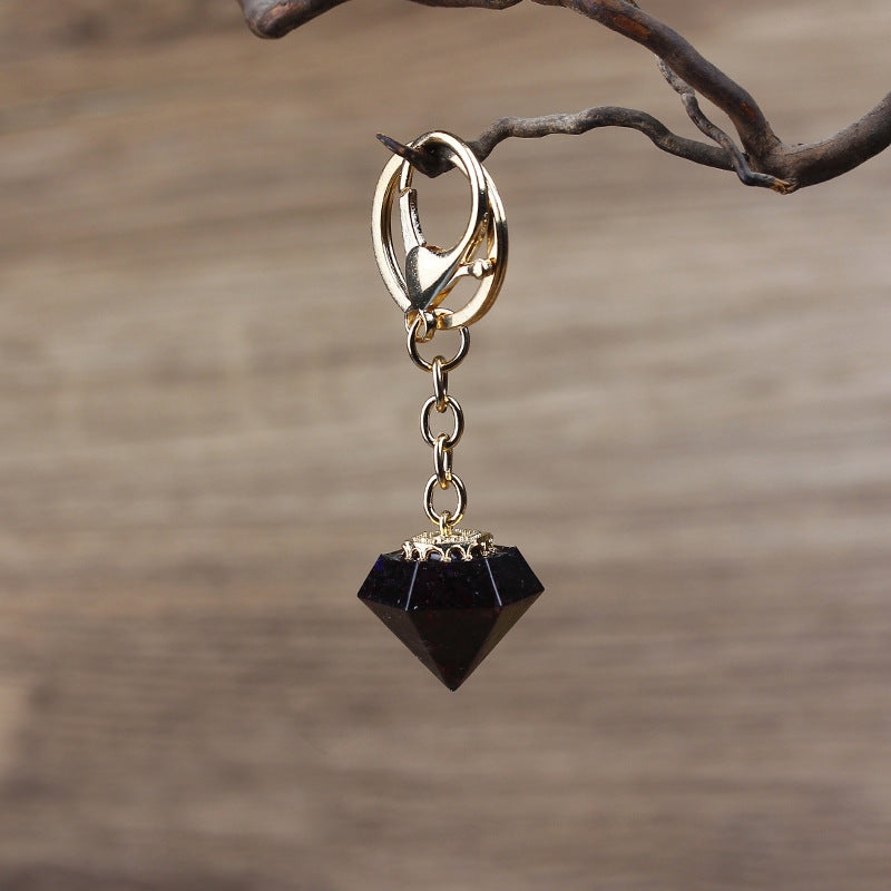 Olivenorma Natural Crystal Gravel Orgone Keychain - Garnet - image 15