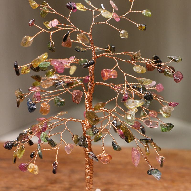 Olivenorma Tourmaline Gravel Clear Crystal Base Feng Shui Tree - image 2
