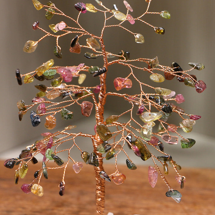 Olivenorma Tourmaline Gravel Clear Crystal Base Feng Shui Tree - image 2