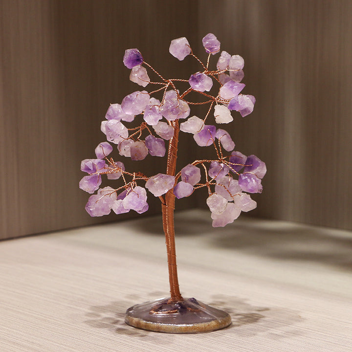 Olivenorma Gemstones Amethyst Bud Agate Chip Base Feng Shui Tree - image 2