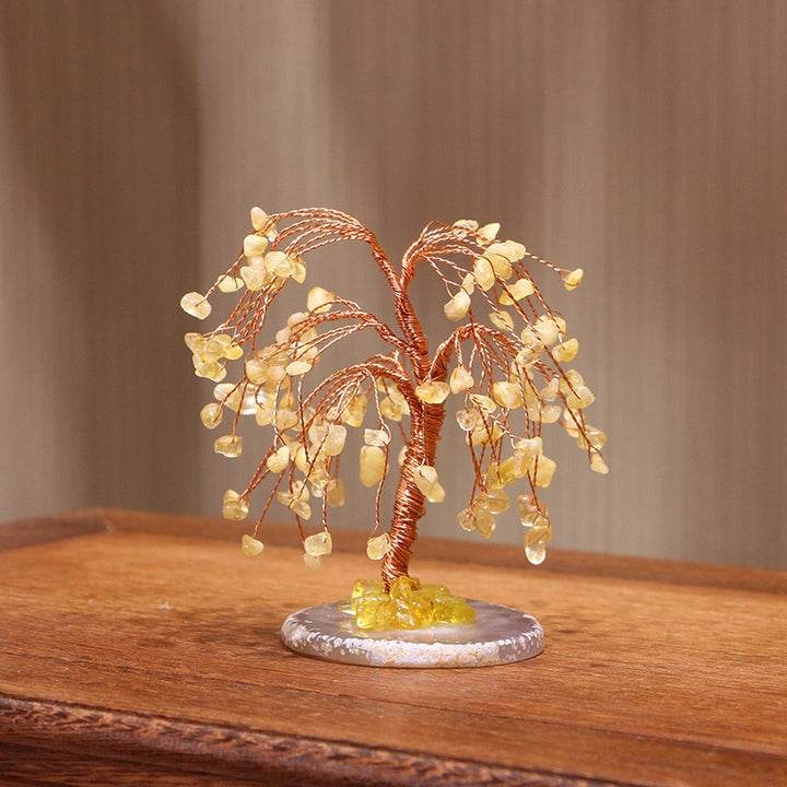 Olivenorma Citrine Gravel Weeping Willow Feng Shui Tree - image 3