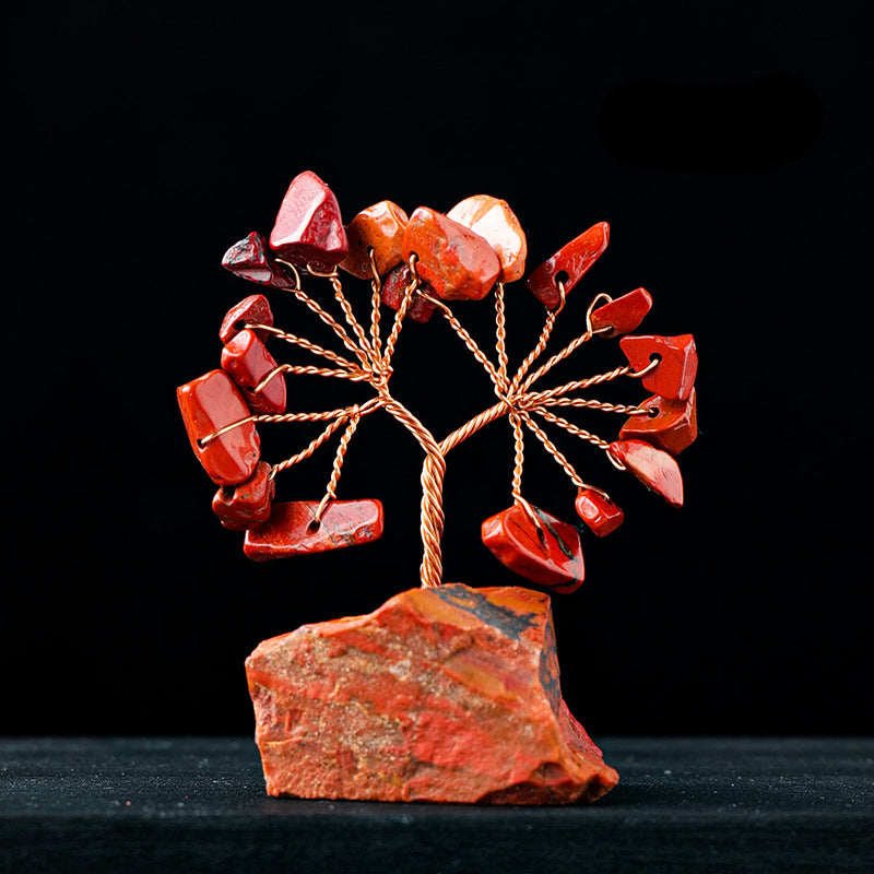 Olivenorma Natural Colorful Crystal Gravel Feng Shui Tree - Red Jasper - image 7