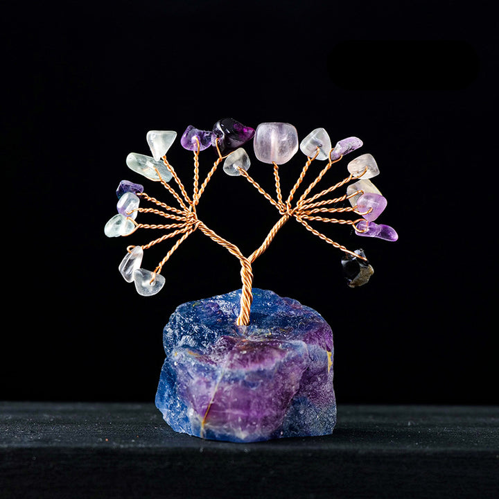 Olivenorma Natural Colorful Crystal Gravel Feng Shui Tree - Rainbow Fluorite - image 15