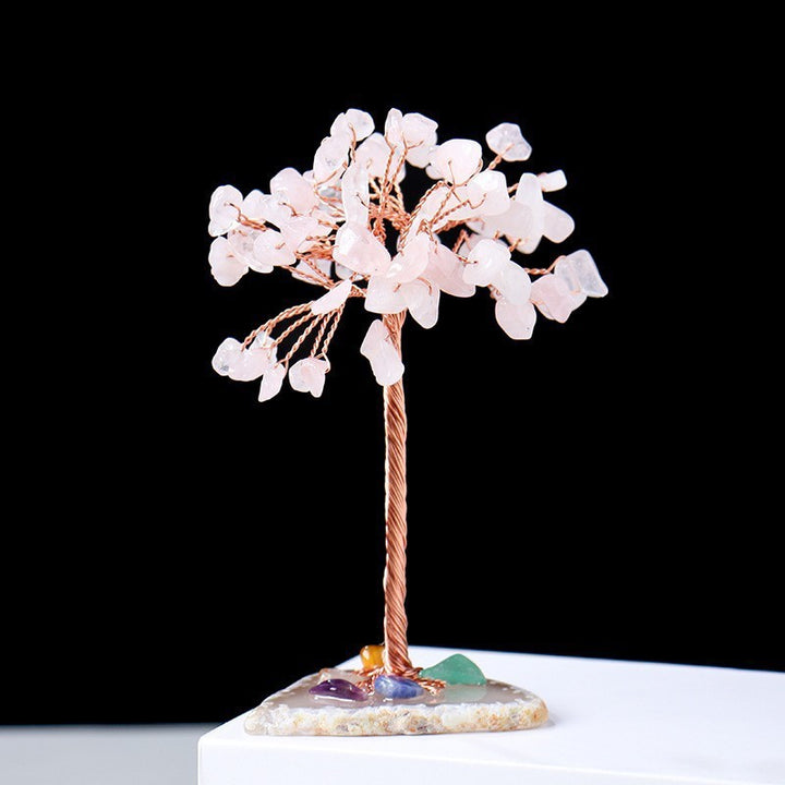 Olivenorma Natural Colorful Crystal Gravel Feng Shui Tree - Rose Quartz&Agate - image 18