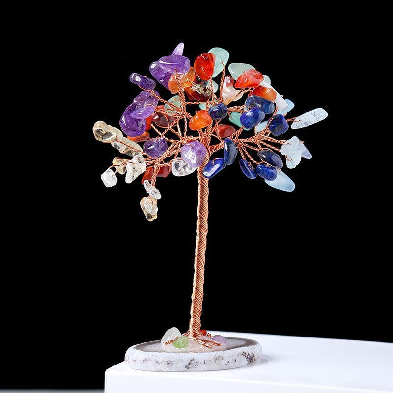 Olivenorma Natural Colorful Crystal Gravel Feng Shui Tree - Chakra&Agate - image 24
