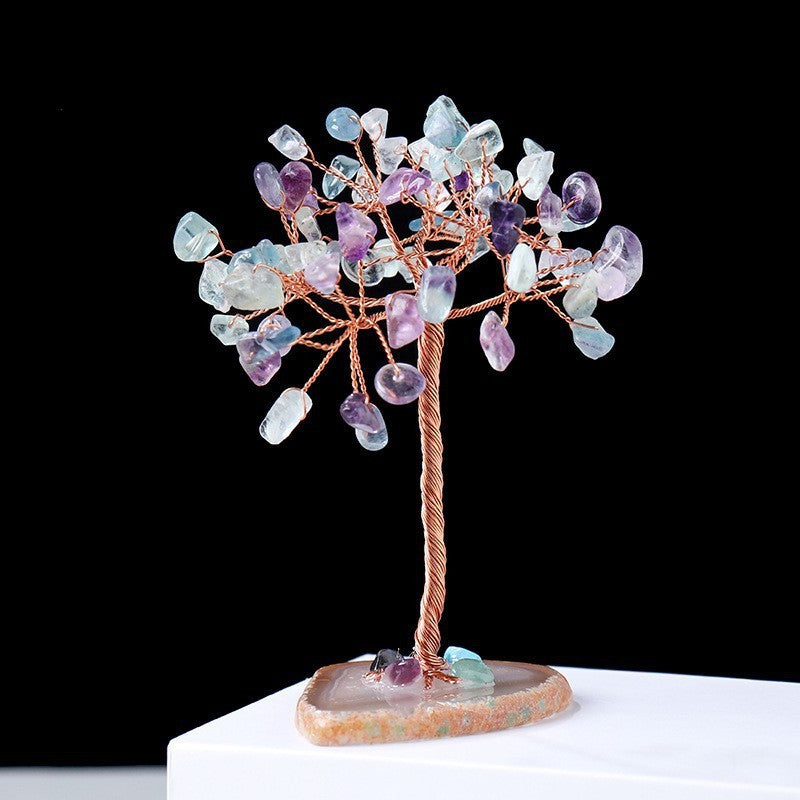 Olivenorma Natural Colorful Crystal Gravel Feng Shui Tree - Fluorite&Agate - image 25