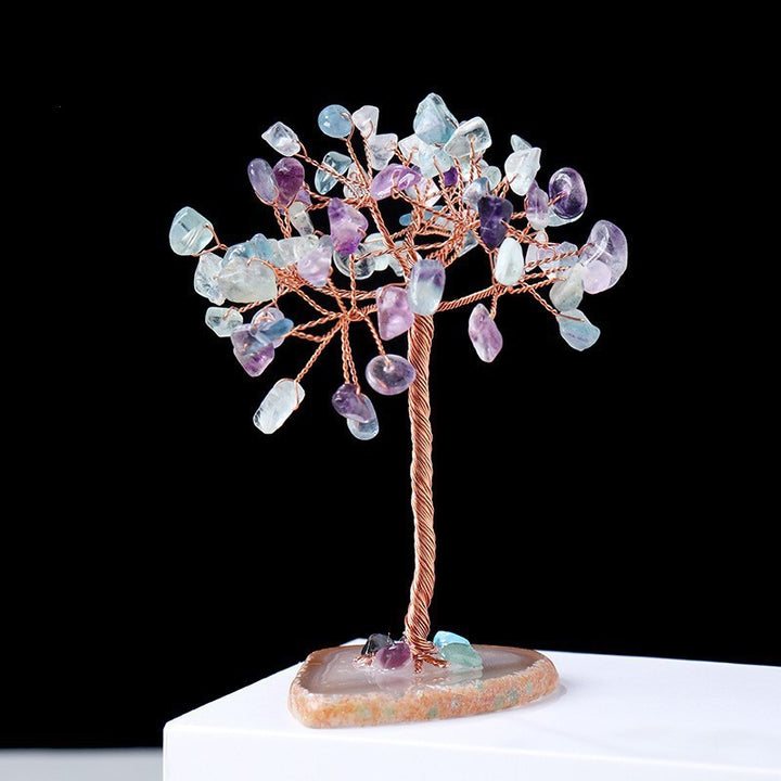 Olivenorma Natural Colorful Crystal Gravel Feng Shui Tree - Fluorite&Agate - image 25
