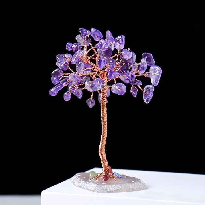 Olivenorma Natural Colorful Crystal Gravel Feng Shui Tree - Amethyst&Agate - image 26